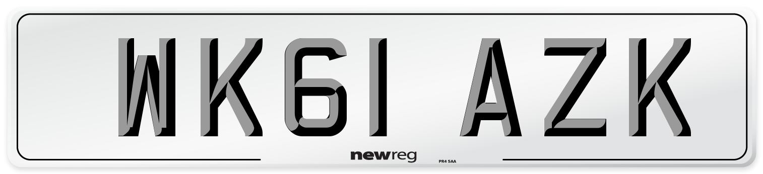 WK61 AZK Number Plate from New Reg